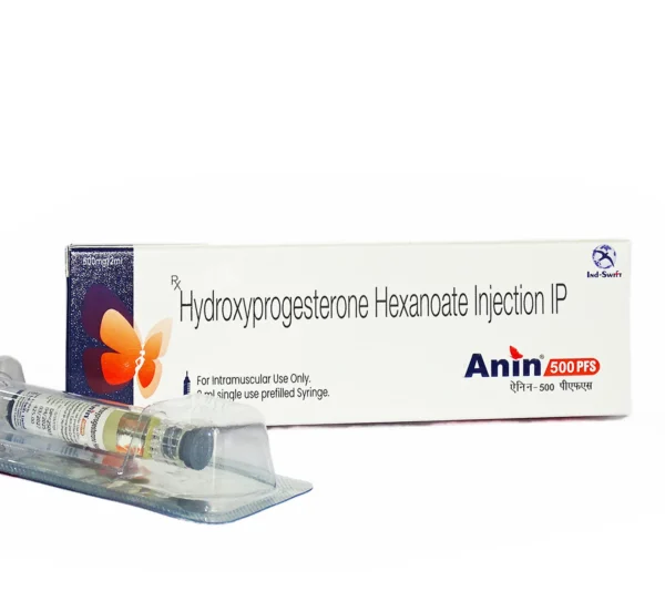 Anin 500mg Prefilled Syringe – Hydroxyprogesterone Hexanoate Injection