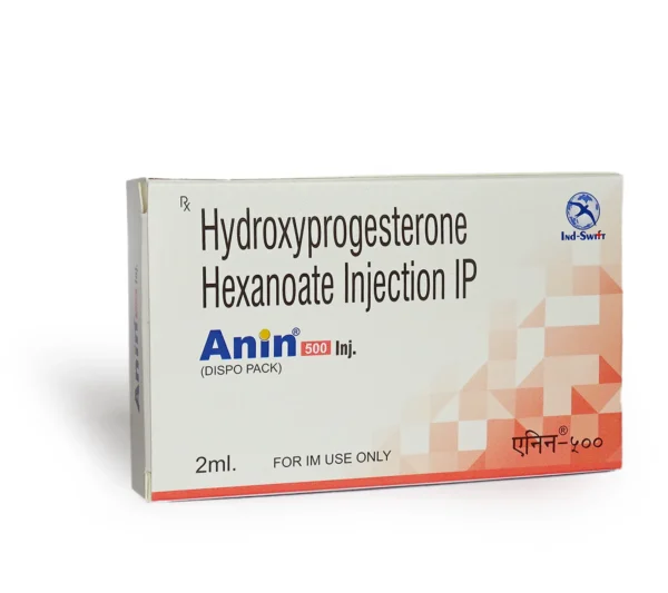 Anin-500 Injection – Hydroxyprogesterone Hexanoate 500 mg/2 ml in oily base