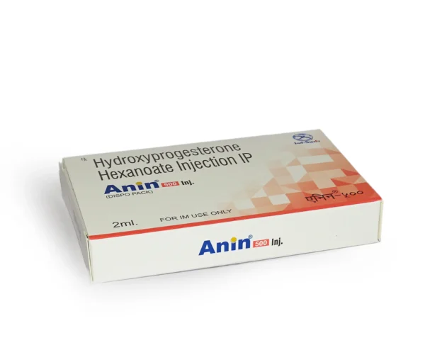 Anin-500 Injection – Hydroxyprogesterone Hexanoate 500 mg/2 ml in oily base