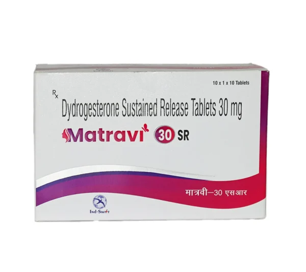Matravi 30 mg SR Tablet – Dydrogesterone by Ind-Swift for menstrual and infertility treatment