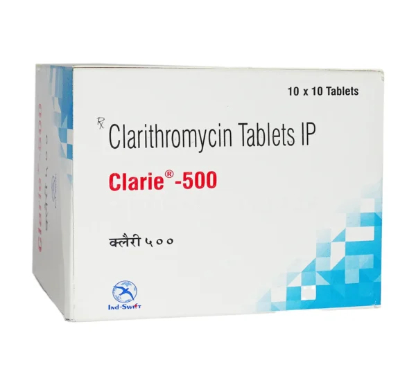 Clarie 500 Tablets - Clarithromycin 500mg Macrolide Antibiotic for Bacterial Infections