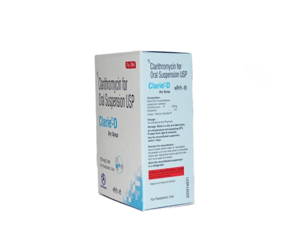 Clarie-D Dry Syrup – Clarithromycin 125 mg per 5 ml for Pediatric Bacterial Infections