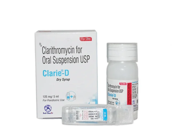 Clarie-D Dry Syrup – Clarithromycin 125 mg per 5 ml for Pediatric Bacterial Infections