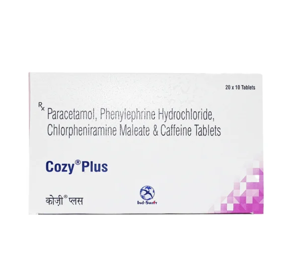 Cozy Plus Tablet – Paracetamol, Phenylephrine, Caffeine & Chlorpheniramine for Cold and Flu Relief