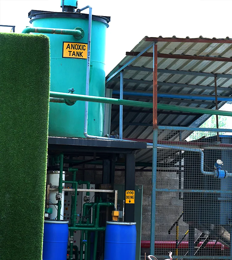 Effluent Treatment Plant at Ind-Swift with 150 KLD capacity for sustainable wastewater management in pharmaceutical manufacturing.