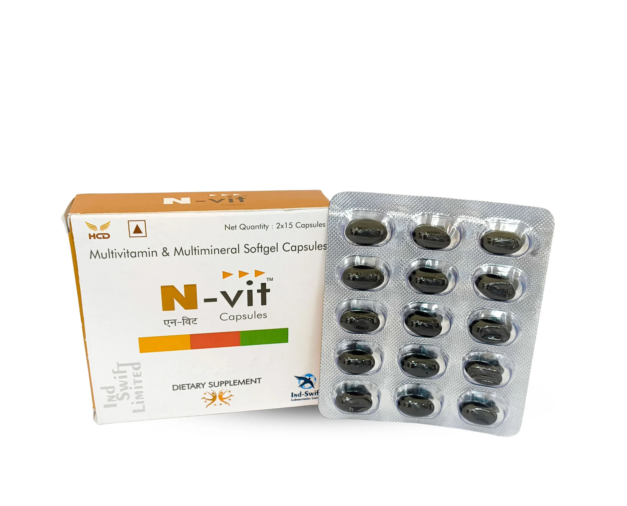 N Vit Cab multivitamin softgel capsules pack for daily energy and immunity support