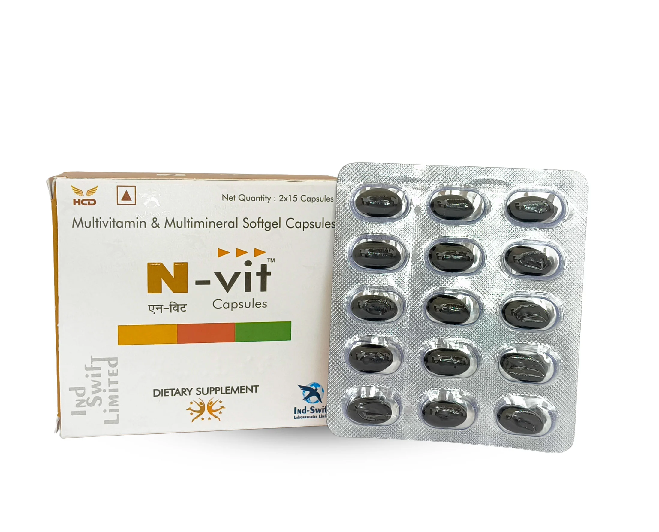 N Vit Cab multivitamin softgel capsules pack for daily energy and immunity support