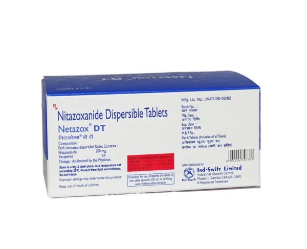 Netazox Netazox-200 DT | Nitazoxanide 200 mg Tablet