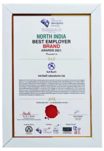 North India Best Employer Brand Award 2021 | Ind-Swift Laboratories