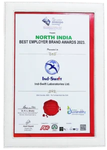 North India Best Employer Brand Award 2023 | Ind-Swift Laboratories